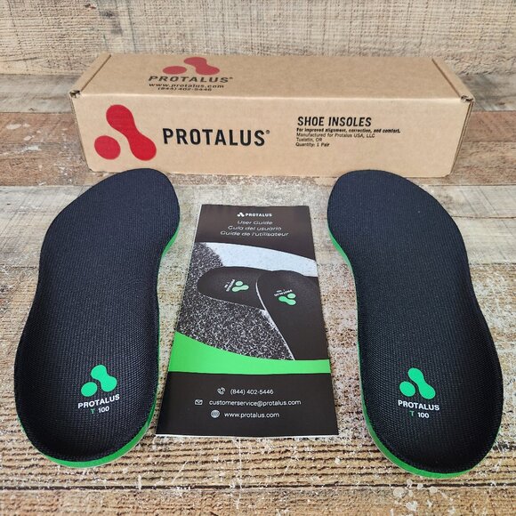 Protalus TE100 Shoe Insoles Size Men’s 10 / Women 11.5 New in Box Black Comfort - Picture 1 of 4